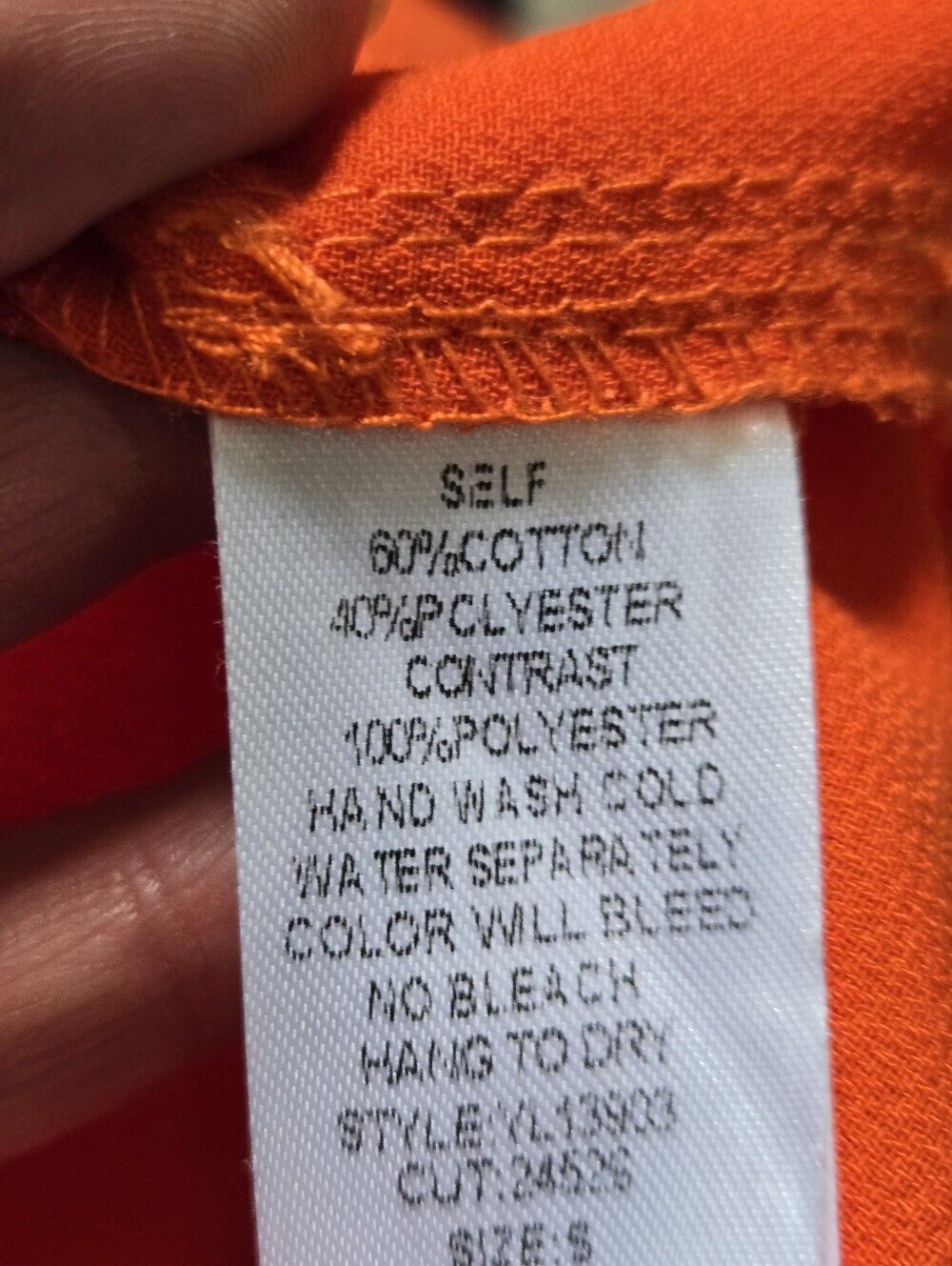 Ya Los Angeles Bright Orange Dress With Navy Embroidery. Belted Dress. Size Sm - Picture 10 of 12